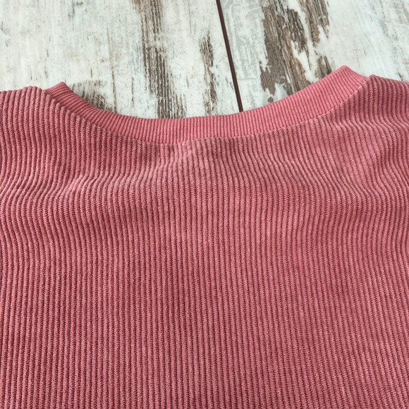 Color Block Ribbed Oversized Corduroy-Feel Pullover - Small - Picture 15 of 16